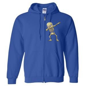 Funny Halloween Dabbing Candy Skeleton Adult Dab Gift Full Zip Hoodie