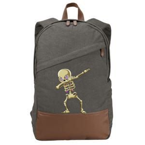 Funny Halloween Dabbing Candy Skeleton Adult Dab Gift Cotton Canvas Backpack