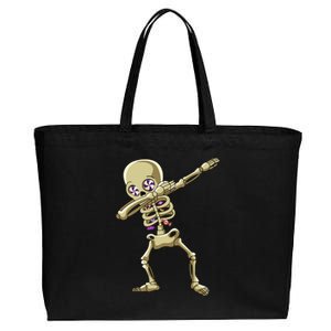 Funny Halloween Dabbing Candy Skeleton Adult Dab Gift Cotton Canvas Jumbo Tote