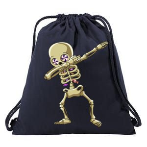 Funny Halloween Dabbing Candy Skeleton Adult Dab Gift Drawstring Bag