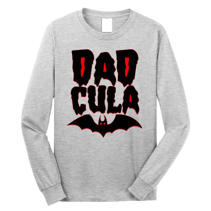 Funny Halloween Dadcula Dracula Long Sleeve Shirt