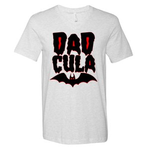 Funny Halloween Dadcula Dracula V-Neck T-Shirt