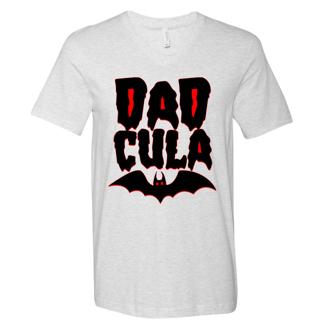 Funny Halloween Dadcula Dracula V-Neck T-Shirt