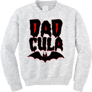 Funny Halloween Dadcula Dracula Kids Sweatshirt