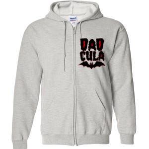 Funny Halloween Dadcula Dracula Full Zip Hoodie