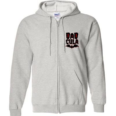 Funny Halloween Dadcula Dracula Full Zip Hoodie