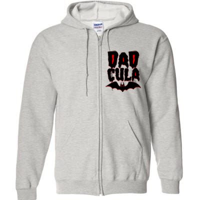 Funny Halloween Dadcula Dracula Full Zip Hoodie