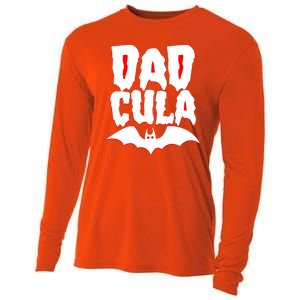 Funny Halloween Dadcula Dracula Cooling Performance Long Sleeve Crew