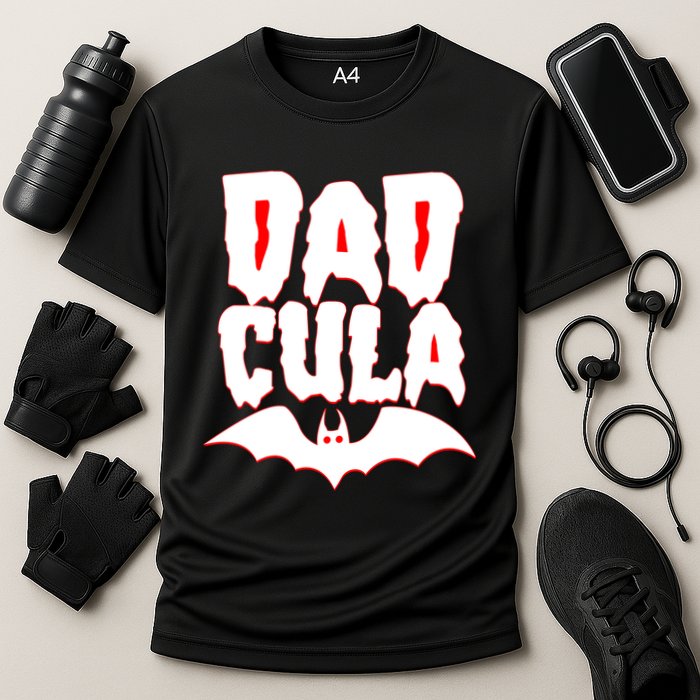 Funny Halloween Dadcula Dracula Cooling Performance Crew T-Shirt