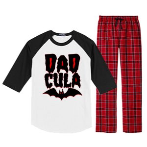 Funny Halloween Dadcula Dracula Raglan Sleeve Pajama Set