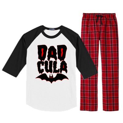 Funny Halloween Dadcula Dracula Raglan Sleeve Pajama Set