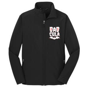 Funny Halloween Dadcula Dracula Core Soft Shell Jacket