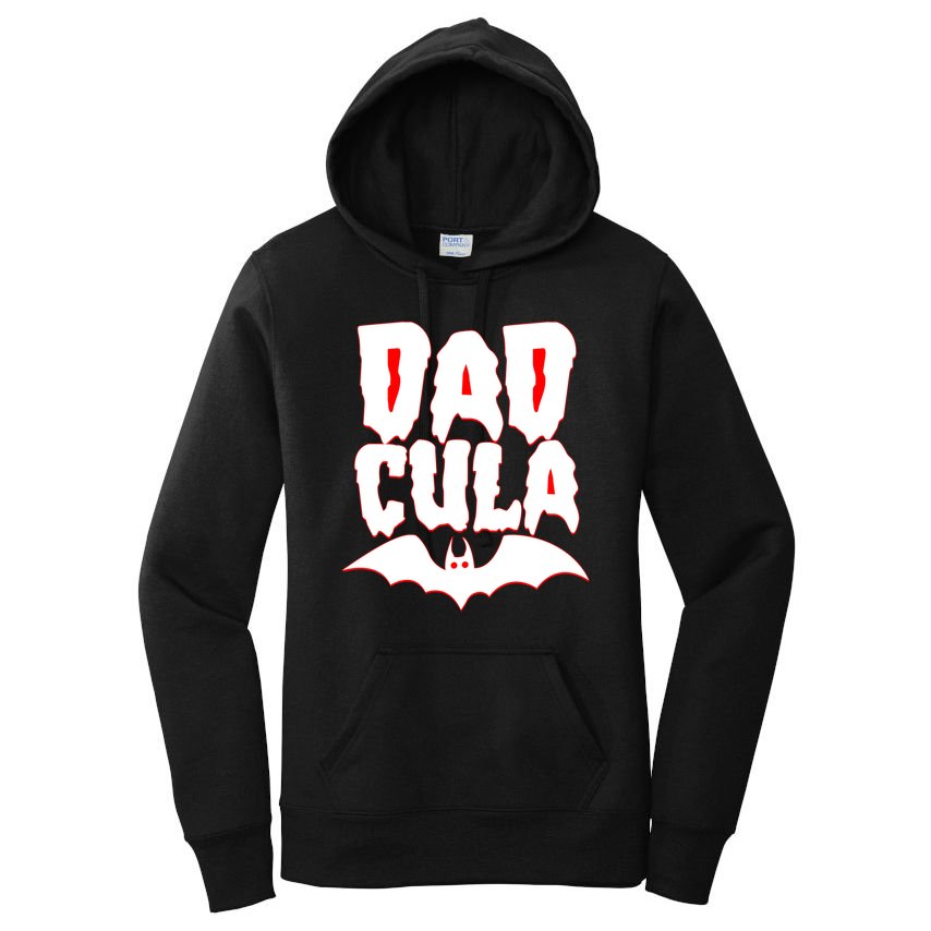 Funny Halloween Dadcula Dracula Women's Pullover Hoodie