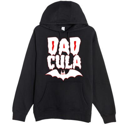 Funny Halloween Dadcula Dracula Premium Pullover Hoodie