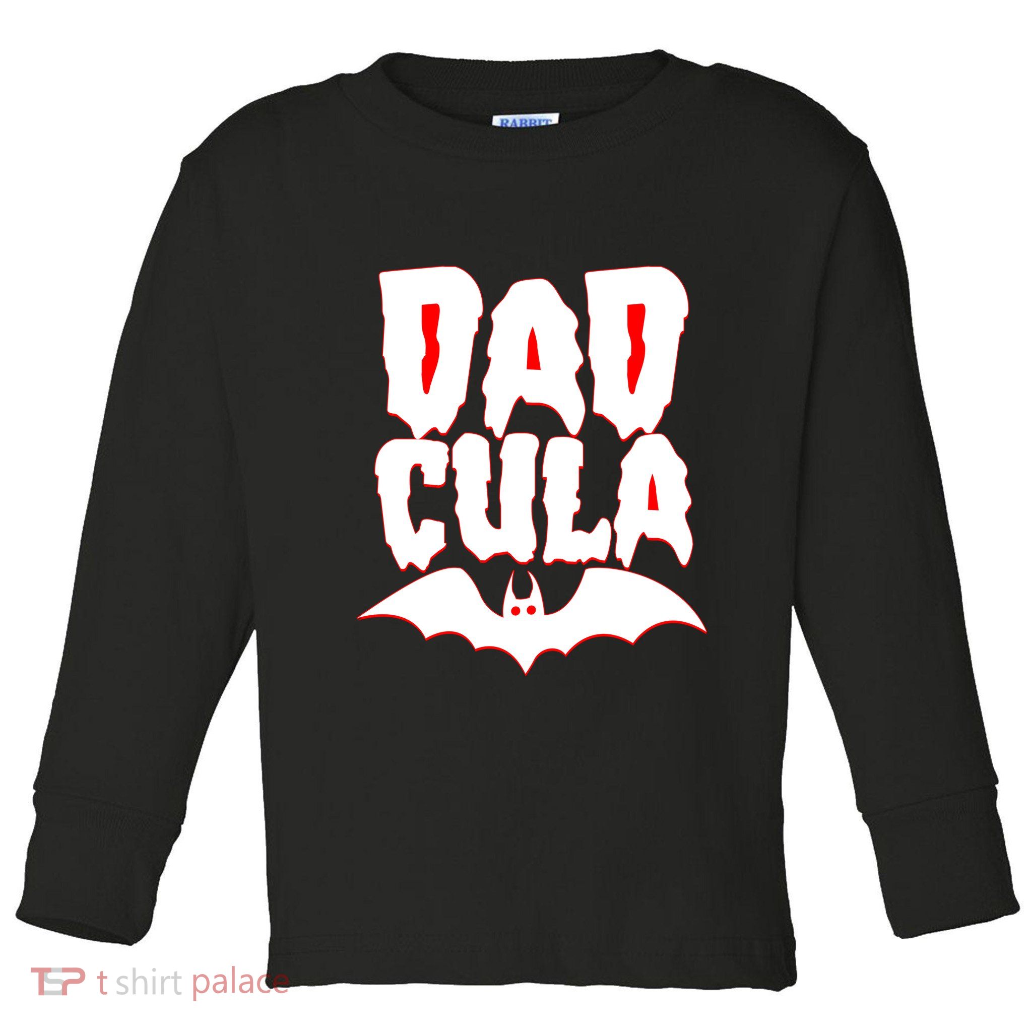 Funny Halloween Dadcula Dracula Toddler Long Sleeve Shirt