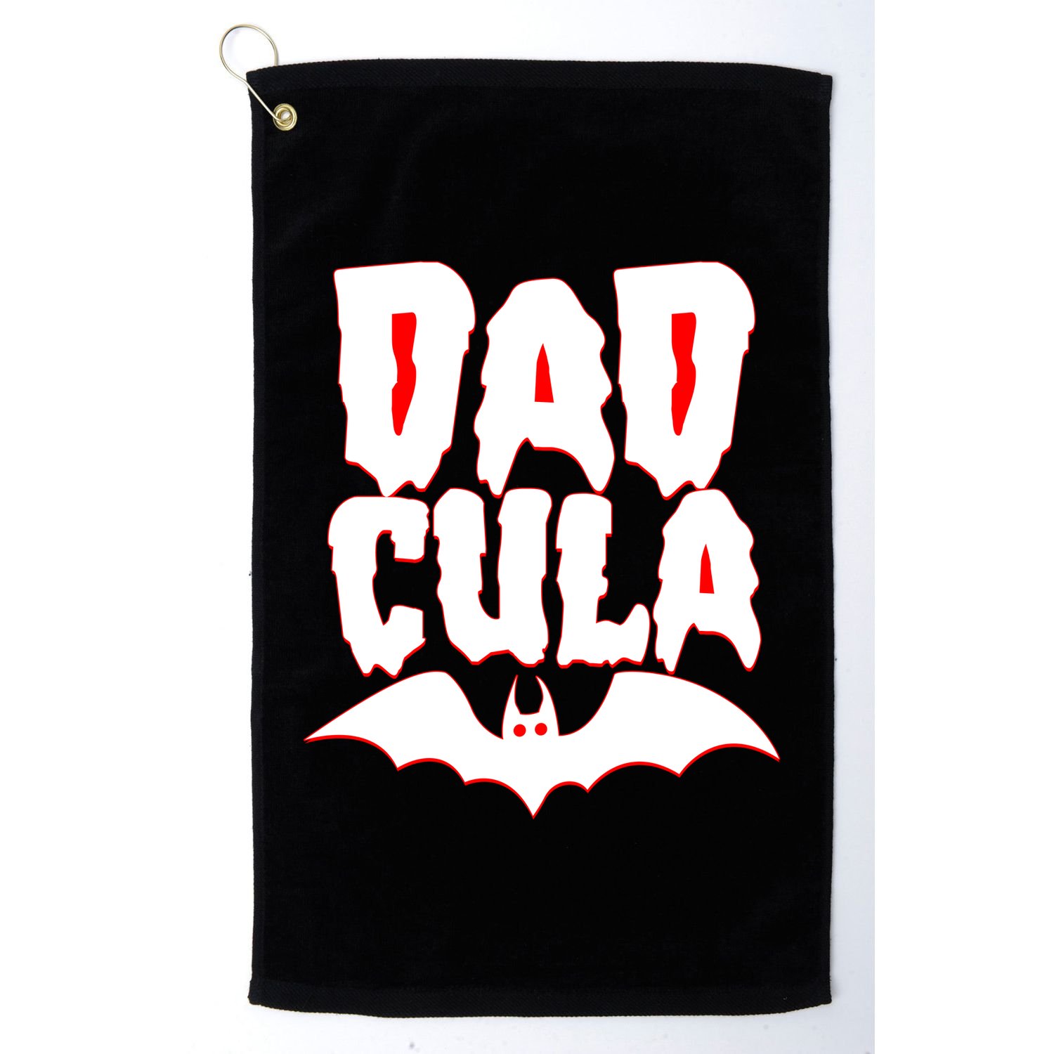 Funny Halloween Dadcula Dracula Golf Towel