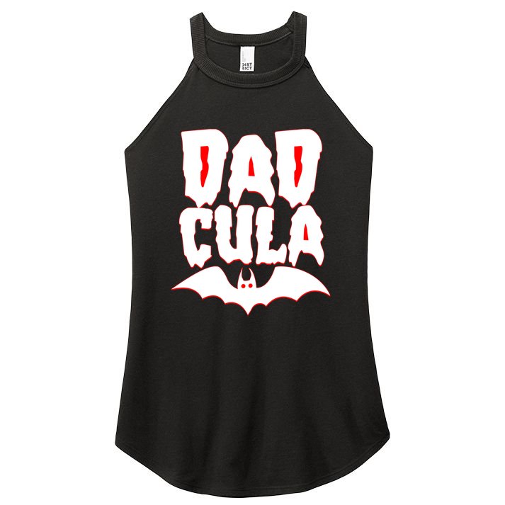 Funny Halloween Dadcula Dracula Women's Perfect Tri Rocker Tank