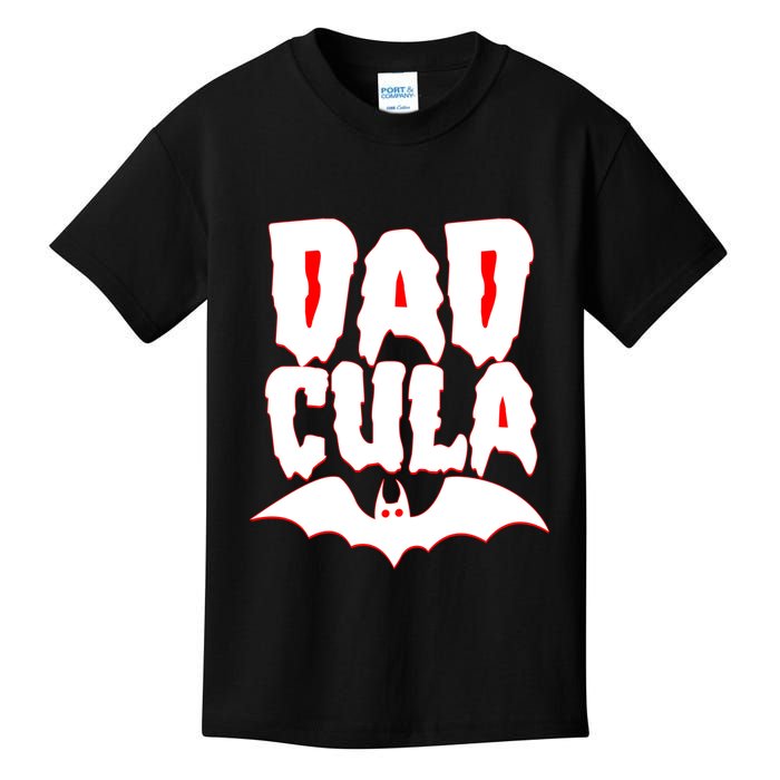 Funny Halloween Dadcula Dracula Kids T-Shirt