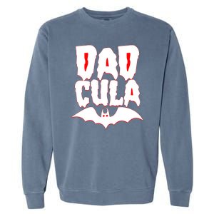 Funny Halloween Dadcula Dracula Garment-Dyed Sweatshirt