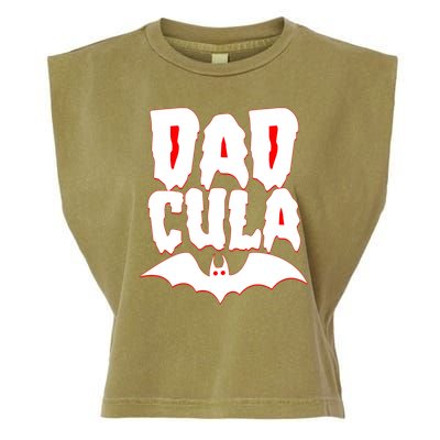 Funny Halloween Dadcula Dracula Garment-Dyed Women's Muscle Tee