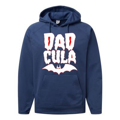 Funny Halloween Dadcula Dracula Performance Fleece Hoodie