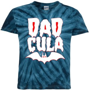 Funny Halloween Dadcula Dracula Kids Tie-Dye T-Shirt