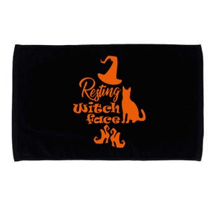 Funny Halloween Design Resting Witch Face Cute Gift Microfiber Hand Towel