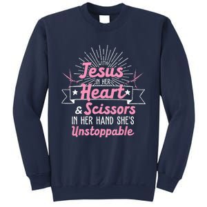 Funny Hairdresser Designs Girls Christian Hairstylists Sweatshirt