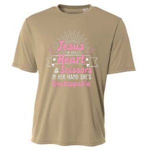 Funny Hairdresser Designs Girls Christian Hairstylists Cooling Performance Crew T-Shirt