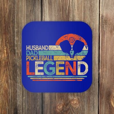 Funny Husband Dad Pickleball Legend Vintage Fathers Day Meaningful Gift Coaster