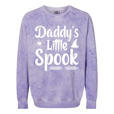 Fall Halloween Daddys Little Spook Gift Colorblast Crewneck Sweatshirt