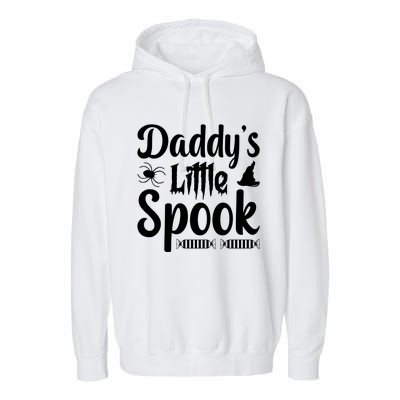 Fall Halloween Daddys Little Spook Gift Garment-Dyed Fleece Hoodie