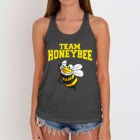 Funny Honeybee Design For Kids Men Women Bee Lovers Squad Women's Knotted Racerback Tank