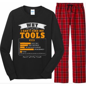 Funny Handyman Diy Idea For Husband & Novelty Dad Diy Themed Long Sleeve Pajama Set