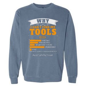 Funny Handyman Diy Idea For Husband & Novelty Dad Diy Themed Garment-Dyed Sweatshirt