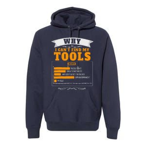 Funny Handyman Diy Idea For Husband & Novelty Dad Diy Themed Premium Hoodie