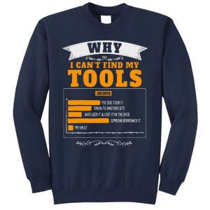 Funny Handyman Diy Idea For Husband & Novelty Dad Diy Themed Tall Sweatshirt