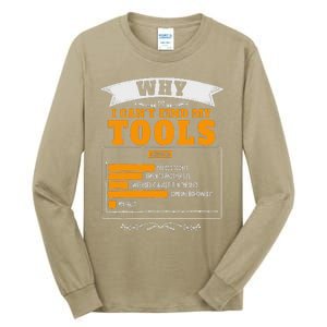 Funny Handyman Diy Idea For Husband & Novelty Dad Diy Themed Tall Long Sleeve T-Shirt