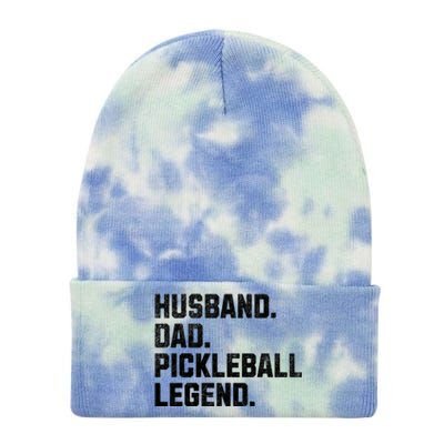 Funny Husband Dad Pickleball Legend Vintage FatherS Day Gift Tie Dye 12in Knit Beanie