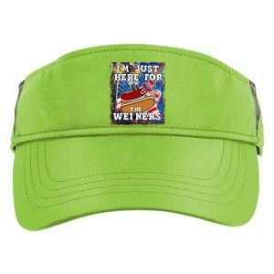 Funny Hot Dog Independence Day I’M Just Here For The Weiners Meaningful Gift Adult Drive Performance Visor