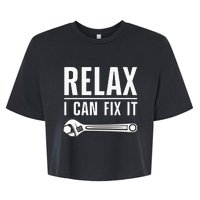 Funny Handyman Design Handyman Repair Tools Bella+Canvas Jersey Crop Tee