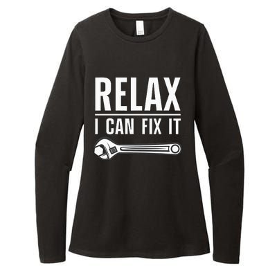 Funny Handyman Design Handyman Repair Tools Womens CVC Long Sleeve Shirt