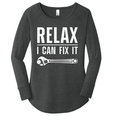 Funny Handyman Design Handyman Repair Tools Women's Perfect Tri Tunic Long Sleeve Shirt