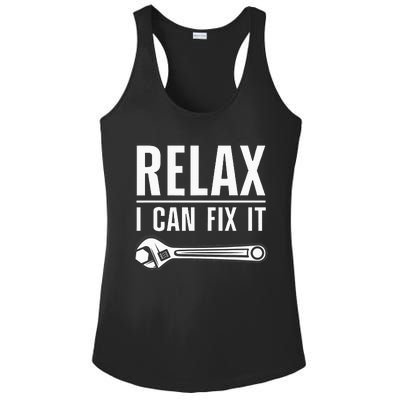 Funny Handyman Design Handyman Repair Tools Ladies PosiCharge Competitor Racerback Tank