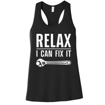 Funny Handyman Design Handyman Repair Tools Women's Racerback Tank