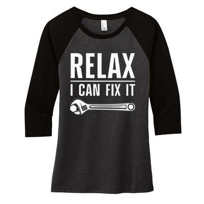 Funny Handyman Design Handyman Repair Tools Women's Tri-Blend 3/4-Sleeve Raglan Shirt