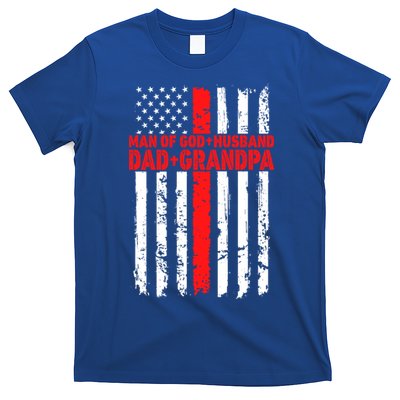 Funny Husband Dad Grandpa American Flag Fathers Day Meaningful Gift T-Shirt