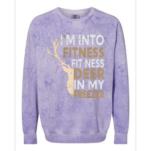 Funny Hunter Dad IM Into Fitness Deer Freezer Hunting Colorblast Crewneck Sweatshirt