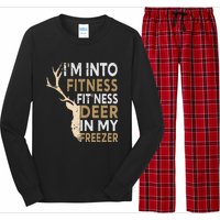 Funny Hunter Dad IM Into Fitness Deer Freezer Hunting Long Sleeve Pajama Set