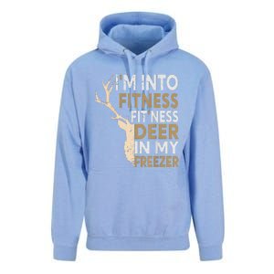 Funny Hunter Dad IM Into Fitness Deer Freezer Hunting Unisex Surf Hoodie